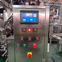 Machine d'emballage automatique de sachets de thé intérieurs et extérieurs avec alimentation par tasse doseuse, étiquetage par ficelle et remplissage d'azote