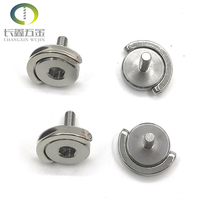 Vis à dégagement rapide en acier inoxydable 304 1/4, anneaux de serrage manuel, finition oxyde noir, matériau nylon et nickel