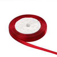 Ventes directes d'usine 1cm Satin ruban décoratif pour boîte-cadeau arc exclusif fournitures de vacances en gros