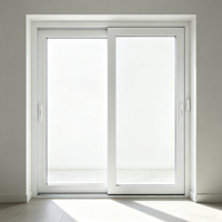 Porte coulissante moderne en PVC, simple ou double rail, en plastique, pour séparation de pièce (salle à manger, salon)