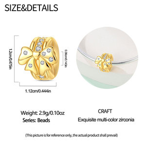 Oferta Especial: Cuentas Espaciadoras de Plata 925 con Zirconia para Localización de Hebillas, Abalorios DIY para Hacer Pulseras, Accesorios de Joyería de Moda para Mujer, Sorpresa - Product Image 5