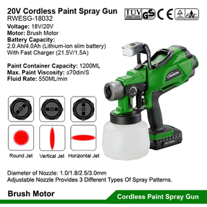 Venta <span class=keywords><strong>de</strong></span> <span class=keywords><strong>pistola</strong></span> <span class=keywords><strong>de</strong></span> pintura en aerosol inalámbrica con batería <span class=keywords><strong>de</strong></span> litio <span class=keywords><strong>de</strong></span> 18V/20V con luces LED pistolas <span class=keywords><strong>de</strong></span> pulverización <span class=keywords><strong>de</strong></span> pintura eléctricas portátiles - Product Image 2
