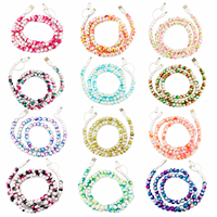 Câble de charge 3 en 1 FASHLINK avec perles colorées, style collier, cordon multi-connecteurs USB