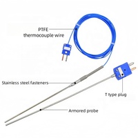 Sonde de température flexible avec connexion par fiche de type N E J T, thermocouple blindé WRNK-191
