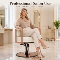 Kursi Salon Kulit PU Premium Bantalan Empuk Kursi Styling Tinggi Dapat Disesuaikan Kursi Barber Hidrolik untuk Salon Kecantikan Rambut