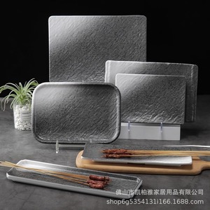 <b>Melamine</b> rectangular barbecue tray, hot pot dish, Japanese long strip barbecue restaurant flat <b>plate</b>, sushi <b>plate</b>. - Product Image 2