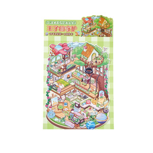 3 unids/pack pegatinas fantasía vida <span class=keywords><strong>serie</strong></span> Microcósmica 3D hecho a mano apilamiento manual pegatinas - Product Image 5