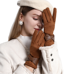 Women's Winter Outdoor Casual Fashion Simple Temperament Cold-proof Touch Screen Wrist-length Riding Windproof Gloves - Product Image 1