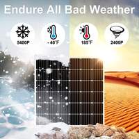 Module solaire photovoltaïque monocristallin rigide haute efficacité 120W 150W 12V 18V 24V en verre laminé pour véhicules et chargeur de batterie de camping-car