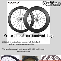 Le plus récent 700C avant 60mm + arrière 88mm vélo de route UD roues de vélo en Fiber de carbone jantes sans chambre à air en carbone