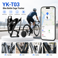 Portavasos de Seguridad para Bicicleta Todo en Uno con Ranura Integrada para Apple Find My Tracker, Portavasos Impermeable para Bicicleta, Aplicación para Android