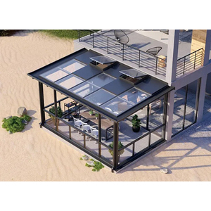 Custodia per Patio con giardino d'inverno prefabbricata moderna <span class=keywords><strong>casa</strong></span> di vetro Free Standing 3 4 stagioni in alluminio - Product Image 3