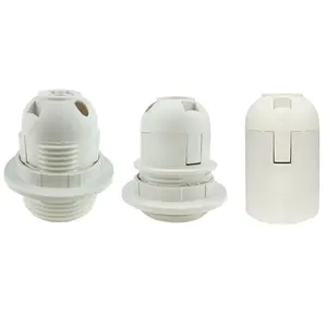 Lighting Accessories E27 Lamp Holder Fully Threaded Screw Locking Device M10 Plastic Tooth E27 Plastic Lamp Holder