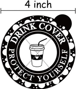 Custom <strong>Drink</strong> Protection <strong>Drink</strong> Cover Disposable Airtight Lid <strong>Stickers</strong> for Wine Glasses and Tumblers Disposable <strong>Drink</strong> Lid <strong>Stickers</strong> - Product Image 2