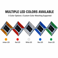 CE RoHS IP68 Bersertifikat Lampu Jalan Tenaga Surya Prismatic Reflektif Berintensitas Tinggi dari Paduan Aluminium dengan LED Super Terang dan Baterai Ni-MH untuk Lalu Lintas