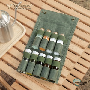 Bolsa de Almacenamiento para Botellas de Condimento de Lona para Camping, Estilo Moderno Verde, para Todas las Estaciones, para Adultos, Uso en Exteriores, Hecho en Vietnam - Product Image 5