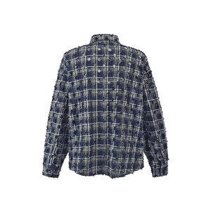 <span class=keywords><strong>เสื้อ</strong></span>เชิ้ตผ้าสักหลาดลายสก็อตแบบดิสเทรส แต่งรอยขาด แต่งขอบด้วยเชือกผูก สำหรับผู้ชาย สไตล์เรโทร วินเทจ สต<span class=keywords><strong>รี</strong></span>ทแวร์ แขนยาว - Product Image 6