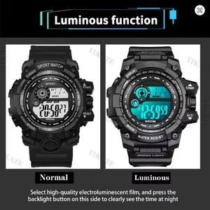 Orologio <span class=keywords><strong>Digitale</strong></span> da Uomo, Orologi Sportivi da Esterno, Impermeabile, Luminoso, Cronografo, Orologio da Polso Elettronico per Studenti - Product Image 6