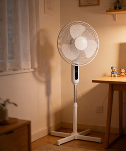 Ventilador de Piso <span class=keywords><strong>HOLMES</strong></span> de 16' Digital con Oscilación de 80°, 3 Velocidades, 3 Modos, Temporizador de 7.5 Horas, Altura Ajustable, Inclinación de 30°, Control Remoto - Product Image 4