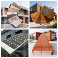 Revêtement métallique décoratif moderne, panneau sandwich en PU pour la décoration des murs et des façades des maisons mobiles