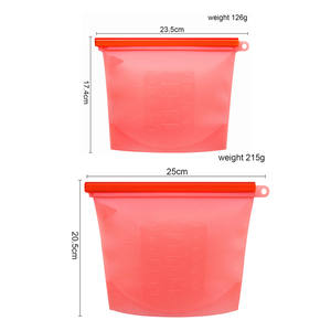 סיטונאי לוגו מותאם אישית ידידותית לסביבה BPA משלוח Leakproof כריך שקיות מזון טרי אטום חותם לשימוש חוזר סיליקון מזון אחסון תיק - Product Image 4