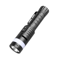 Nouvelle lampe torche d'alarme transfrontalière rechargeable par USB en alliage d'aluminium, multifonctionnelle, avec fonction de batterie externe et portée de 500 m