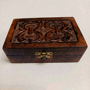 Boîte à bijoux en bois massif écologique avec couvercle, style Feng Shui, pour ranger et présenter bagues, boucles d'oreilles, petits objets, pour la maison - Product Image 1