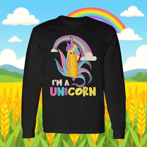 T-shirt à manches longues pour enfants I'm A Unicorn Maize Corn Cob - Product Image 3