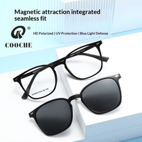 22206 Lunettes de soleil magnétiques à clips Ultem Lunettes polarisées résistantes aux UV Verres en plastique