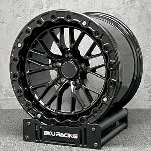 Jantes forgées Bku 5x120.65 pour <span class=keywords><strong>Chevrolet</strong></span> <span class=keywords><strong>Corvette</strong></span> C7 C8 Z06 E-Ray Stingray 17 18 19 pouces, jantes en alliage noir Beadlock Drag Wheels - Product Image 4