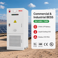 Système de Stockage d'Énergie (BESS) C&I à Refroidissement Liquide LPR-ESA 261 kWh 768 V, PCS 125 kW, Batterie LFP 314 Ah, Armoire de Batterie Modbus TCP Extérieure IP54 IEC 62619