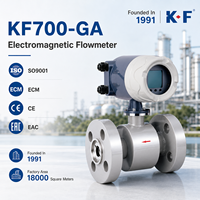 KF700-GA DN15 hingga DN150 ±0.2% Akurasi Tinggi F46/PFA Line RS485 HART Tekanan Tinggi Hingga PN 26MPa Flowmeter Elektromagnetik