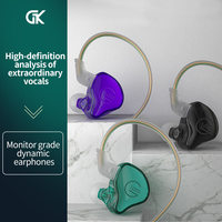 GK Ipro Voces de alta definición Diseño de cable desmontable en monitores de oído Auriculares HiFi Monitor Auriculares dinámicos Auriculares
