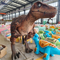 Costume de dinosaure Velociraptor réaliste robotique de taille réelle pour adulte, produit de divertissement pour parc d'attractions