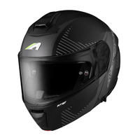 Casque de moto modulaire ASTONE HELMETS Premium noir mat en fibre de verre, tailles XS-XXL RT6F