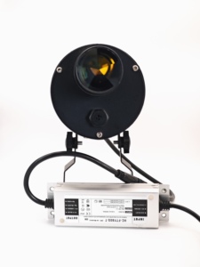 Proyector de Logotipo LED RGBW/Blanco de 80W para Exteriores, IP65 Impermeable, Control DMX512/Activación por Sonido, E27, Aluminio, Giratorio - Product Image 2