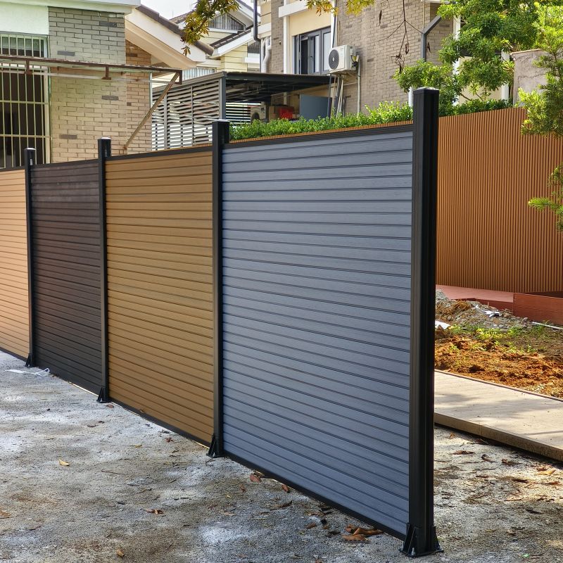 LYW Factory Wholesale UV Resistance Wpc Composite Fence Set Plastic Garden Fences