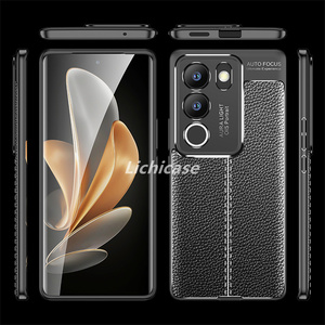 Funda Lichicase para Vivo X100, Funda de TPU Suave con Textura de Cuero de Lujo, Funda de Silicona para Teléfono Celular Vivo V29, Funda Protectora de Cuero - Product Image 3