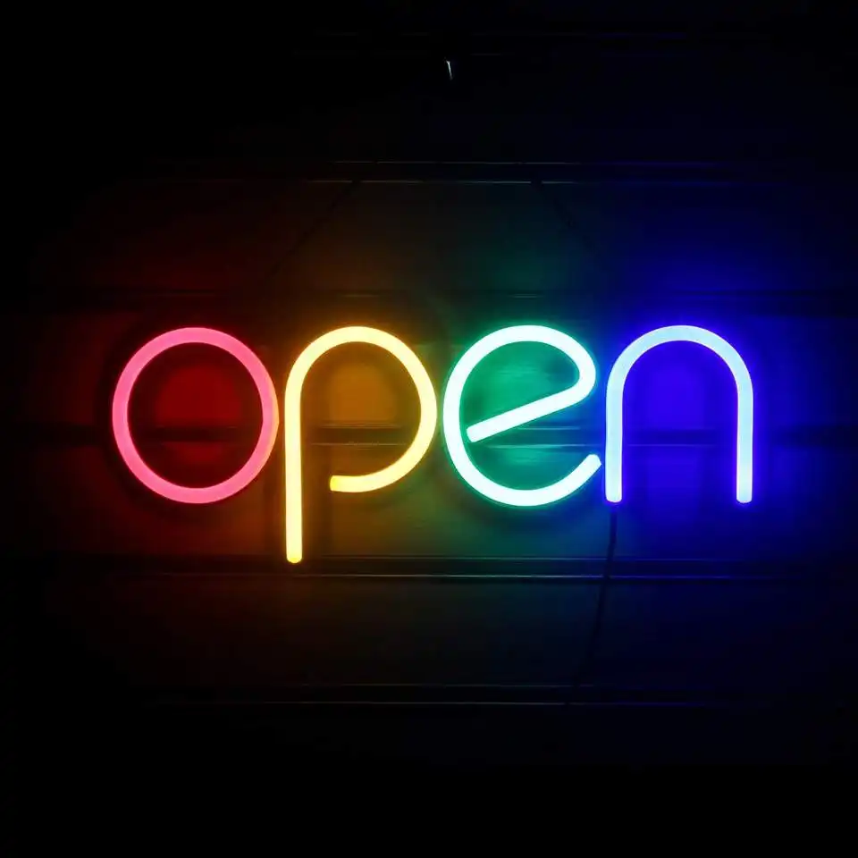 Open Led Neon Sign Lights for Business Shop Wall Art Decoration Open Close Sign Neon Lights Decoration