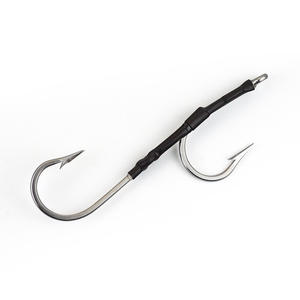 เบ็ดตกปลาเหล็กกล้าคาร์บอนสูงแบบมีเงี่ยง สำหรับตกปลาทะเล ตกปลาจากก้นน้ำ ตกปลาในแม่น้ำและเรือ พร้อมขนผูก - Product Image 2
