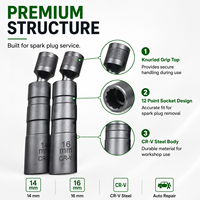 Jeu de douilles à bougies d'allumage 12 points 14 mm 16 mm CR-V, outil pour réparation automobile (2 pièces)