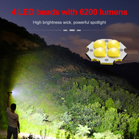 Linterna High Lumens Power Display Self Defence Lanterna Mini Usb Rechargeable Led Torche Lumière Tactique Lampe de Poche