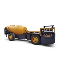 Camion malaxeur à béton pour tunnel minier MINLE GL40, capacité 4m³, châssis articulé central