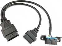 Câble OBD2/OBDII/Y 16 broches Linkyou Auto pour voitures Fiat/Renault/Peugeot/Citroën, connecteur mâle/femelle en cuivre, gaine en PVC, 24V/12V