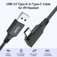 ULT-unite Câble VR 6m 7m avec logo personnalisé pour Oculus Quest 2 Câble de liaison VR Câble 90 degrés USB 3.0 vers casque VR de type C pour le jeu