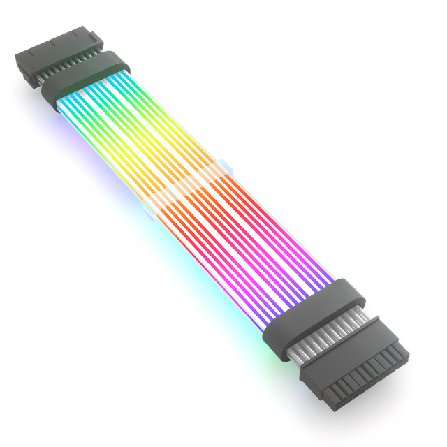 PSU Extension Cable Neon Line Cable RGB Led Strip Light Extension Cable for Gaming PC Computer Extension Cord