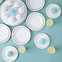 Assiettes à dessert en papier jetables modernes de 150 pièces 50 portions en argent Fournitures de fête pour mariages anniversaires Autres