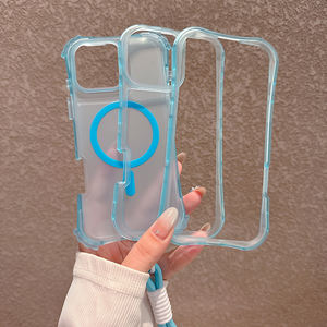 Nueva funda a prueba de golpes con cojín de aire con cordón 3 en 1 N52 funda de teléfono mate magnética fuerte para Iphone 17 Air 16 Pro Max - Product Image 2
