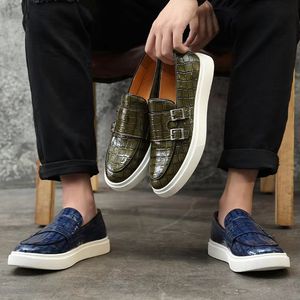 Zapatos de Vestir Formales y Oxford para Hombre, con Hebilla Metálica Estampada, Modernos, Casuales, de Piel, Transpirables, Suaves y Cómodos - Product Image 6