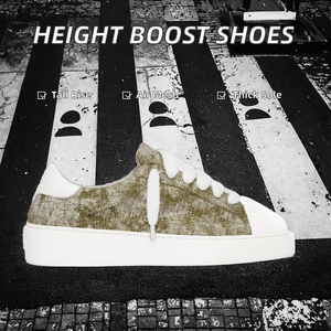 Zapatillas Deportivas de Lona de Color Sólido con Cordones, Entresuela de Goma de Suela Gruesa para Aumentar la Altura y Forro de Malla para Parejas - Product Image 2